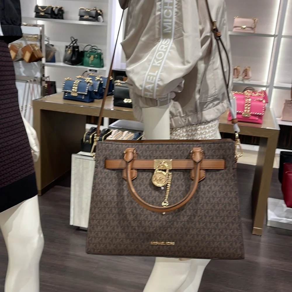 Michael Kors Hamilton Meidum Satchel Shoulder Crossbody 
Brown - Picture 14 of 16